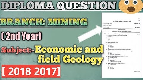 Economics and field Geology question paper 2018 2017 | 2nd year previous year question paper|