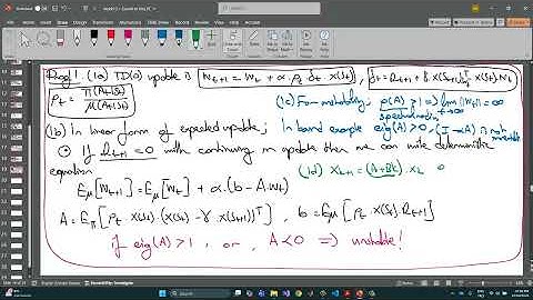 Reinforcement Learning - Les 13-6 - Off Policy Approximation - Off Policy Divergence