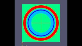 Acoustic pulse with a constant pressure boundary condition domain