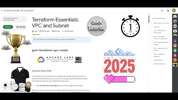 [NEW2025] Terraform Essentials: VPC and Subnet | #qwiklabs | Lab Solution | Google Cloud Arcade 2025
