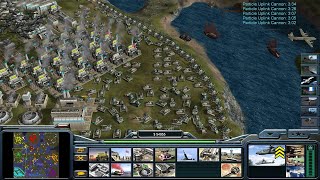 Command & Conquer: Generals - Zero Hour - Usa Laser 1 vs 7 HARD Generals (The Mother of All Bomb)