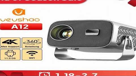 VEVSHAO A12 Projector Mini Portable  LED Video Android 11.0 WIFI 6 Mirror SmartPhone for 1