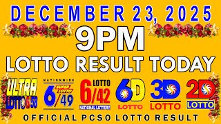 9pm Lotto Result Today PCSO December 23 2025