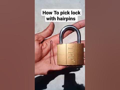 How To pick Lock with hairpin #lockpicking #lock #shorts - YouTube