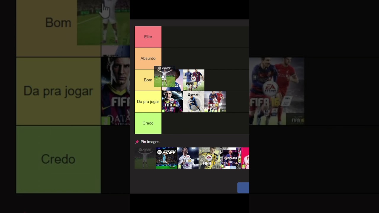 TierList dos MODO CARREIRAS do fifa! (os que deixei de fora, não joguei!)