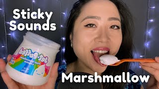 ASMR | Marshmallow Fluff Eating & Licking, Mouth Sounds, Whispering