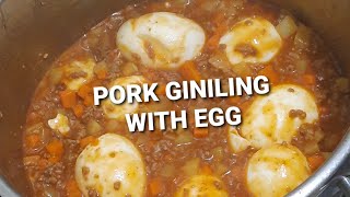 PORK GINILING WITH EGG