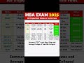 MBA Exams 2025-26