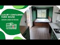 Luxury container farm house in denkanikottai 20 foot modular home  the habitainer  chrome green