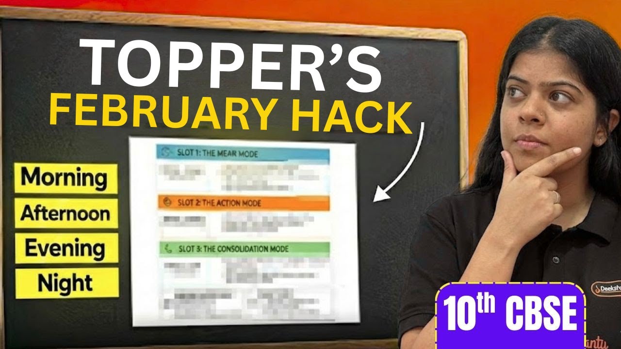 Time Table Hand Hack TOPPERS’ FEBRUARY HACK 😱🔥 | PERFECT Time Table | Class 10 Boards 2026 💯 ...