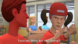 Taxicrab Drinks Beer At Schoolgrounded