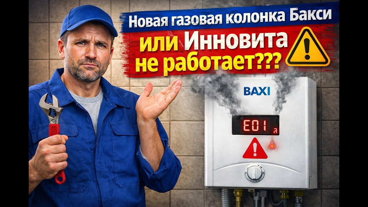 Новая газовая колонка Бакси или Инновита постоянно щёлкает? Что делать?