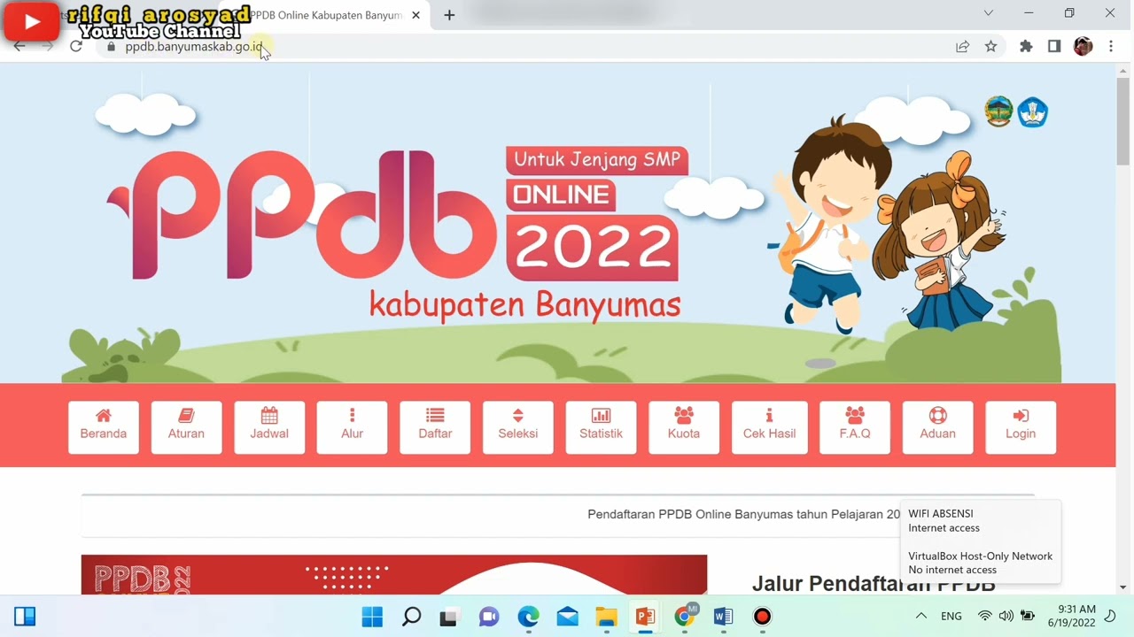 CARA MEMBUAT AKUN & MENDAFTAR PPDB SMP ONLINE 2022 BANYUMAS 