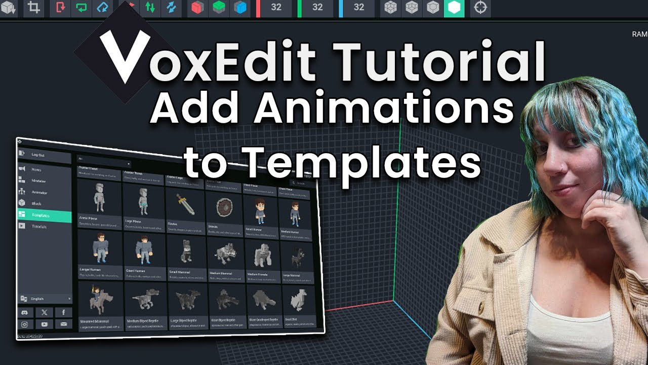 VoxEdit Tutorial - Unlock Templates to Edit Animations