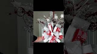 Christmas Tree Topper Ideas | Christmas Tree Topper DIY | Christmas Tree Topper Bow | Silver Red