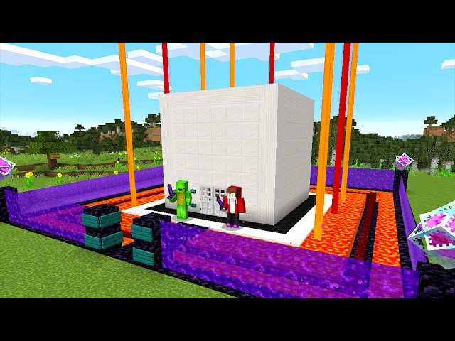 NETHER PORTAL SECURITY vs Zombies - Minecraft class=
