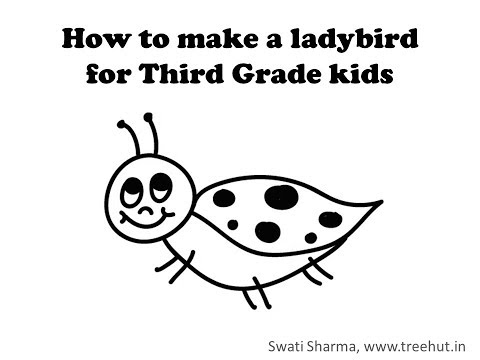 How to draw a ladybird for Third Grade kids