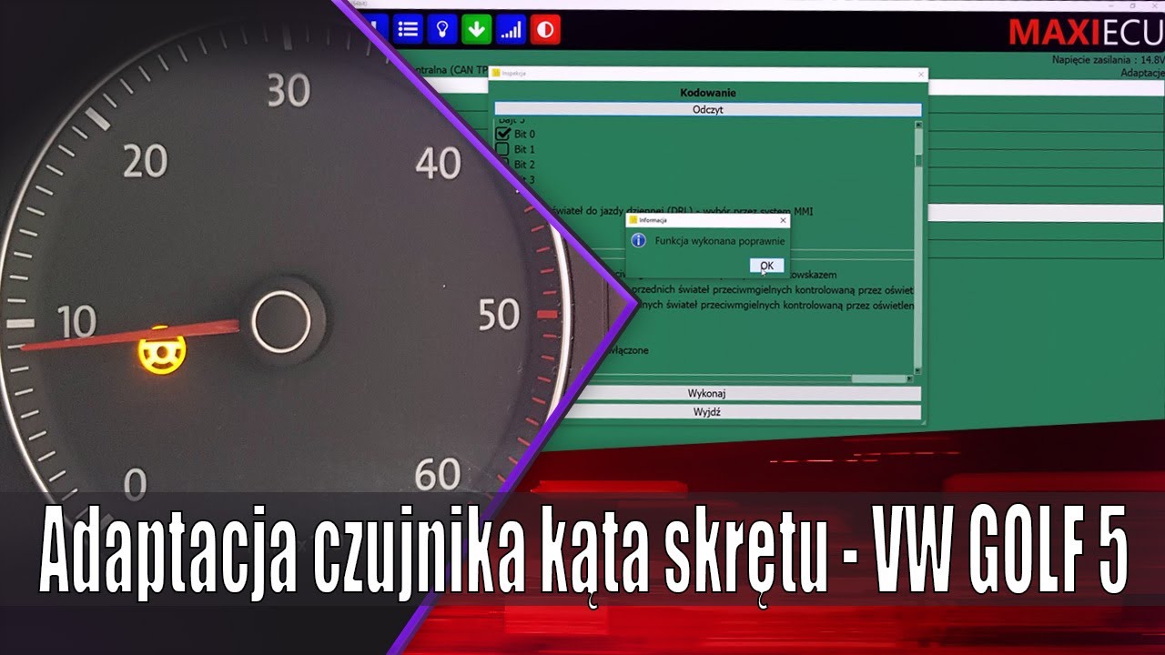 Adaptacja Czujnika Kąta Skrętu Golf V (Vag) - Maxiecu - Youtube