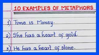 Examples of Metaphors in English | 10 Examples of Metaphors