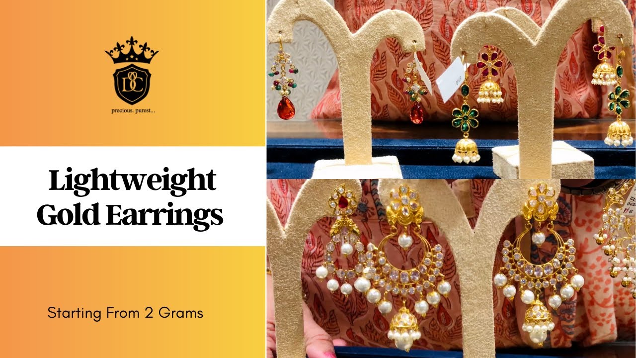 Lightweight Gold Earrings | Starting From 2 Grams