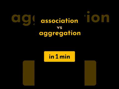 Association vs Aggregation in 1 min | #geekific #oop #in1min