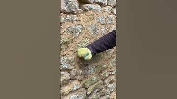 POINTING STONE WALLS WITH LIME MORTAR #construction #stonewalling #build