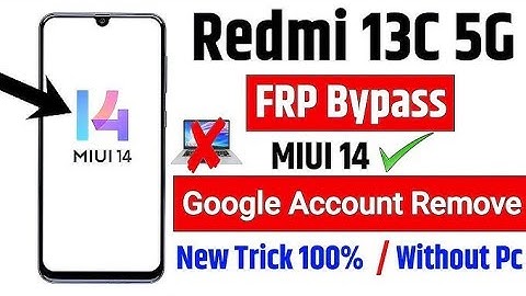 REDME 13C 5G HYPEROS MOBILE GOOGLE ACCOUNT REMOVE WITHOUT PC 🆕 TRICKS