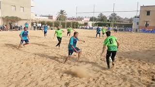 مباراة كرة قدم شاطئيه قويه بين هيئة المجتمعات العمرانية الجديدة و البنك المركزي في دوري الشركات من