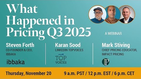 What Happened in Pricing Q3 2025