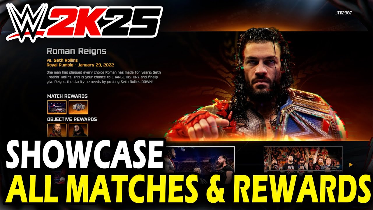 WWE 2k25 ALL SHOWCASE UNLOCKABLES (Matches & Rewards)