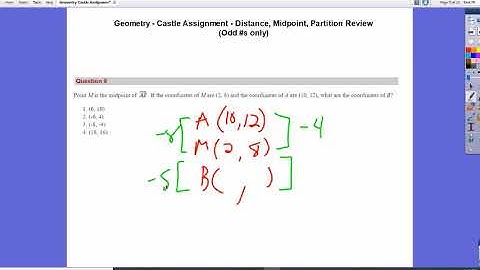 Geometry - Castle Assignment - Distance, Midpoint, Partition Review