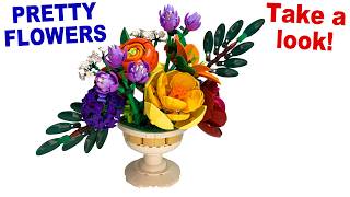 LEGO Botanicals 2025 Flower Arrangement 10345 Unboxing, Build, & Review