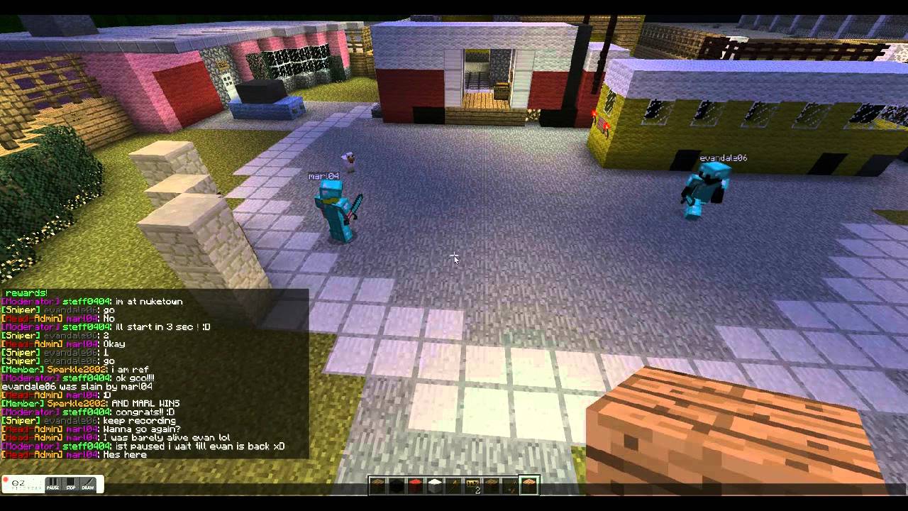 Minecraft video : Snipinkomix , marl VS evan! awesome PVP