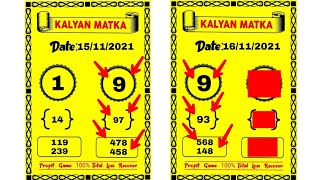 16/11/2021 Kalyan matka strong game, fix single, Jodi, pana don't miss screenshot 4