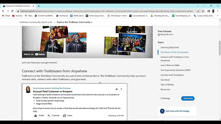 Trailblazer Community  Quick Look   Salesforce Trailhead