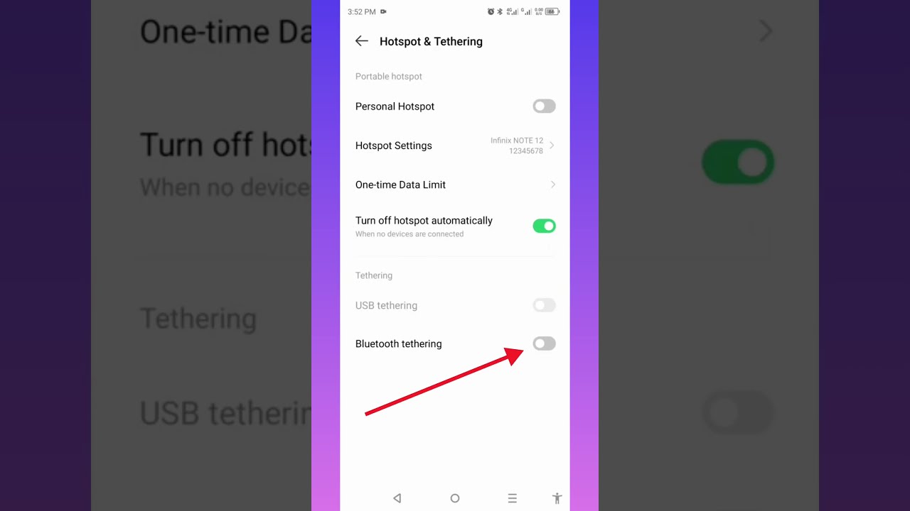 How To Enable Bluetooth Tethering On Infinix Shorts Viral