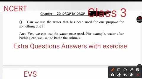 Worksheet/Drop By Drop - Extra Questions Answers with exercise| EVS Class 3| Chapter 20| #libanam