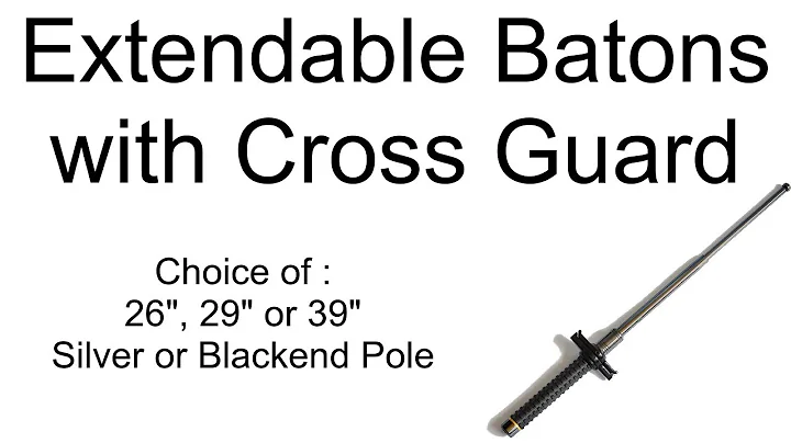 Extendable Steel Batons with Cross Guard 26", 29" and 39"