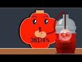 Battery overcharging by over drink cherry juice  battery charging animation