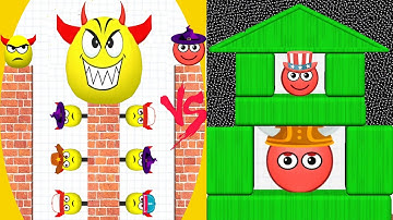 DRAW TO SMASH Vs HIDE BALL - All Levels New UPDATE Satisfying Double ASMR Gameplay ios #hide