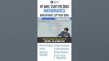 Test Your IIT JAM Maths Knowledge! IIT JAM Mathematics Question of the Day #ytshots #iitjam #ifas