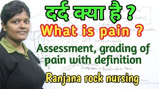 What is pain | Pain assessment with Grading scale  | Types of Pain with nine region of abdomen