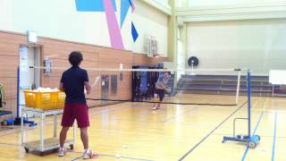 Badminton lesson 20150422(WED) - smash 1