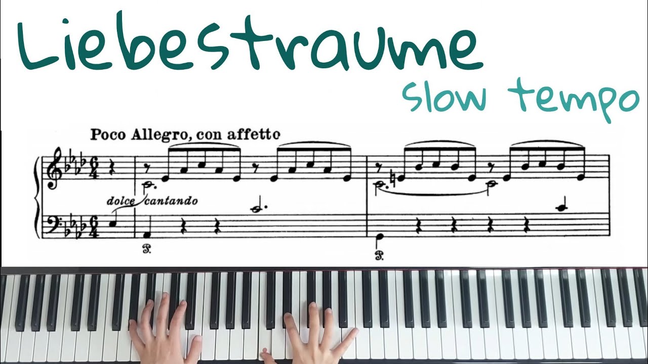 리스트 '사랑의 꿈' 양손느리게 악보배우기 / Liszt liebestraume s.541 tutorial