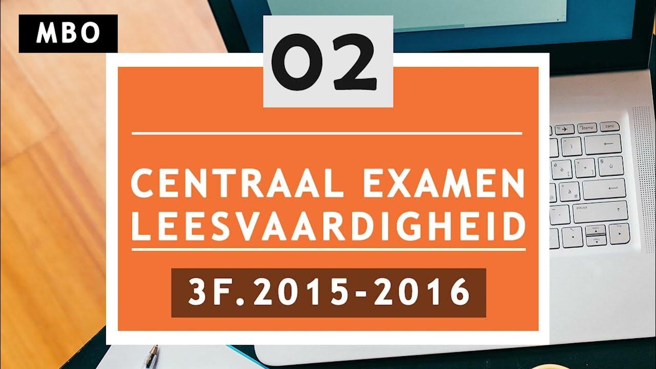 Facet Examen Nederlands 3F Oefenen Mbo, 2015 2016 Deel 2 - Youtube