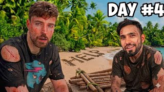 Island Par Phas Gaye! PLANE CRASH 🌋💀 Mr Beast and Techno Gamerz (Survival Challenge) DAY 4🚨⚠️