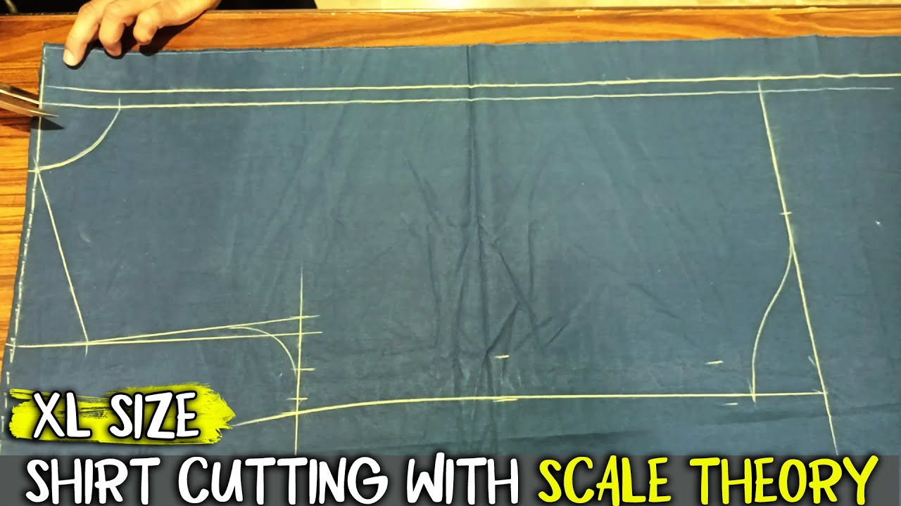 XL Size Shirt Cutting With Scale Theory | 42 Chest Size Shirt Cutting | Genius Tailor