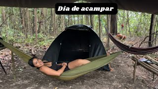 VEJA COMO FICOU NOSSO ACAMPAMENTO DA TENDA E BARRACA DA SANDIARIO 