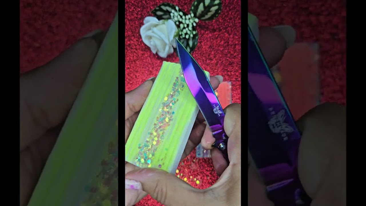 Asmr cutting pretty soap 🧼 