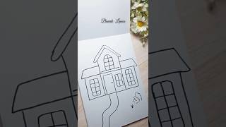 Menggambar Rumah Yang Mudah #dr #drawing #viral #greetingcard #viral